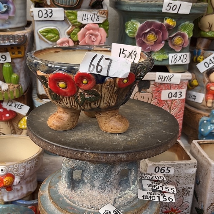 粗陶材质多肉花盆