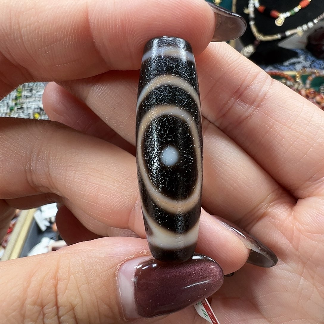玛瑙/玉髓未镶嵌珠宝半成品小卢老灰皮星辰佛三眼