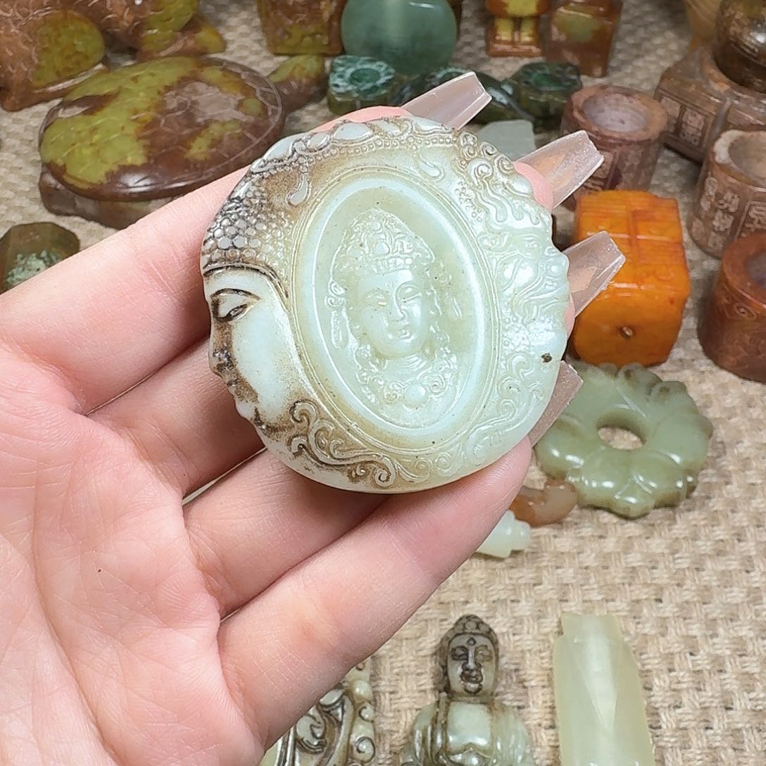 白玉菩提吊坠挂件