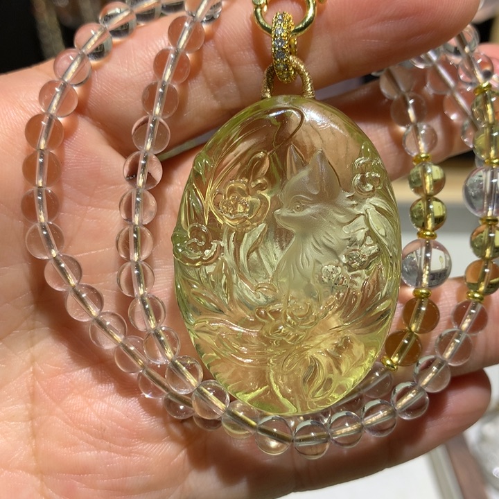 水晶颈饰未镶嵌天然