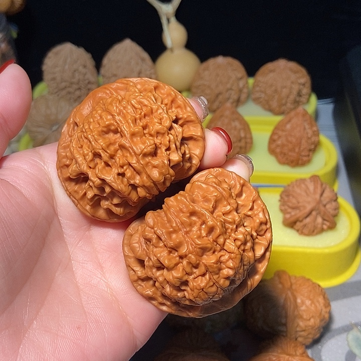 吊坠文玩核桃麒麟纹官帽