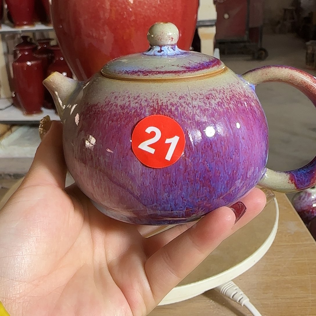 陶摆件郑家钧窑摆件微