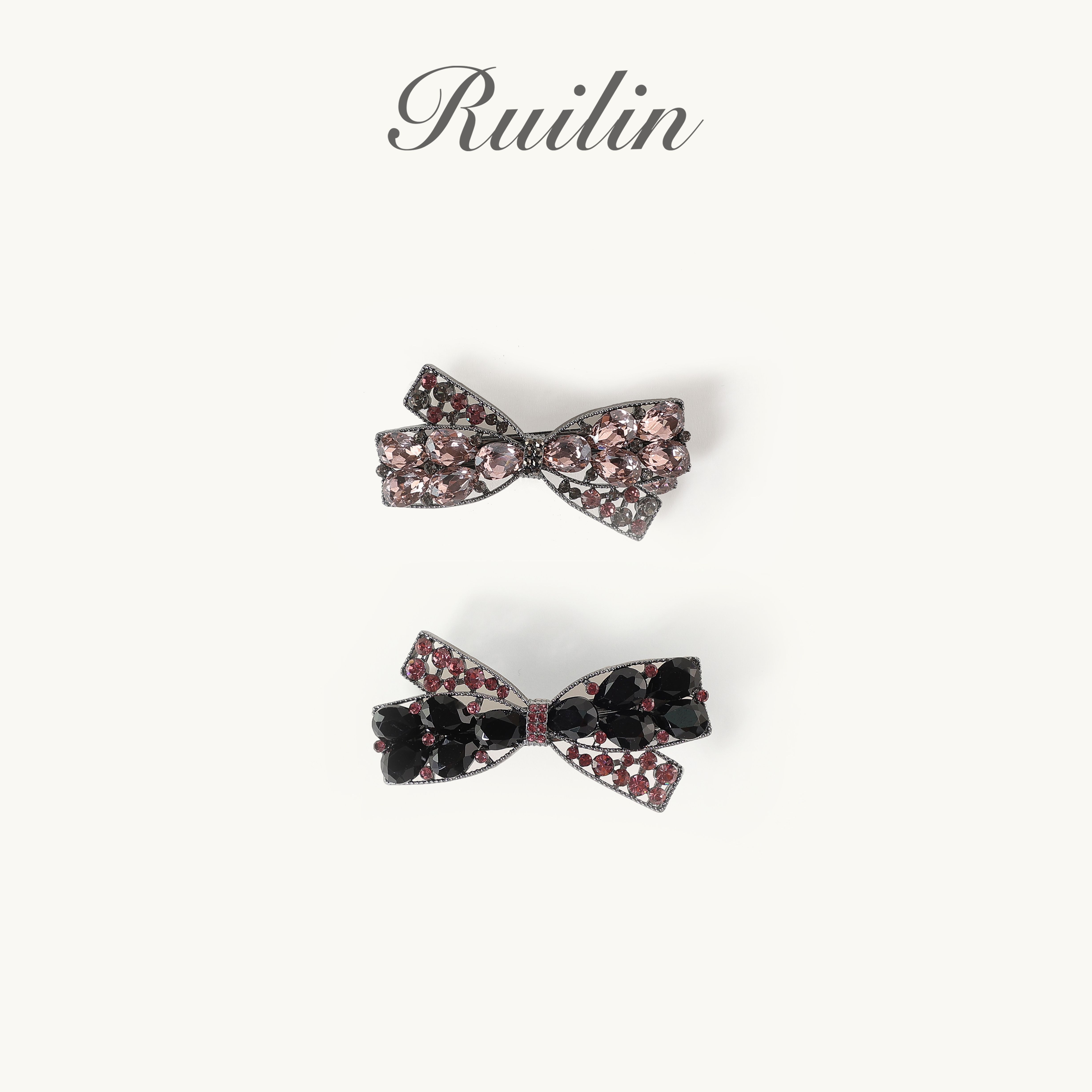 RUILIN【014】【星萤蝶恋】发夹气质百搭精致闪钻高级感