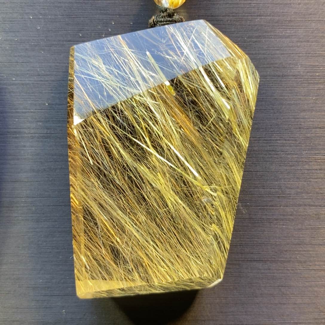 颈饰未镶嵌水晶钛晶随形吊坠