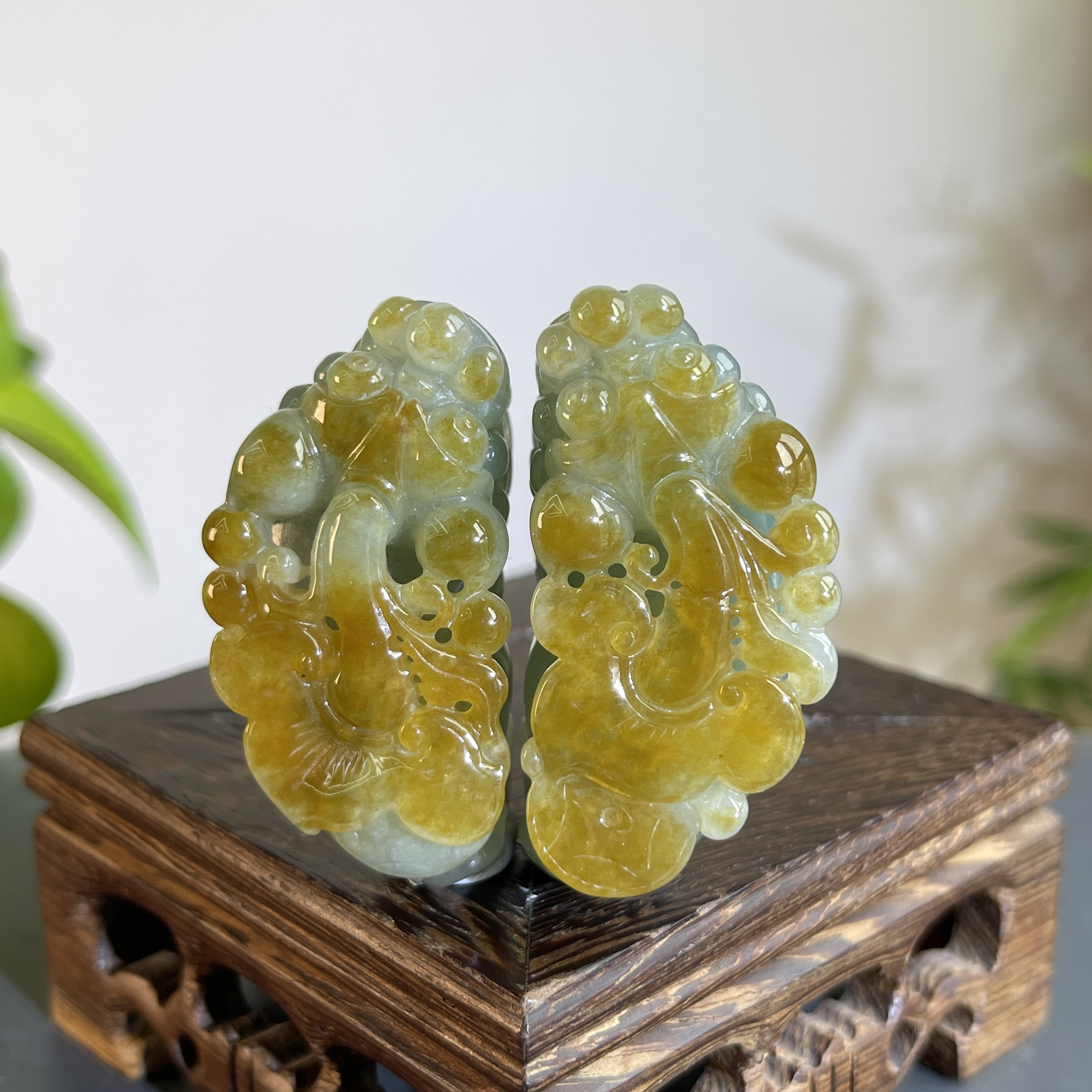 JTA27-170 天然翡翠缅甸A货 貔貅一对