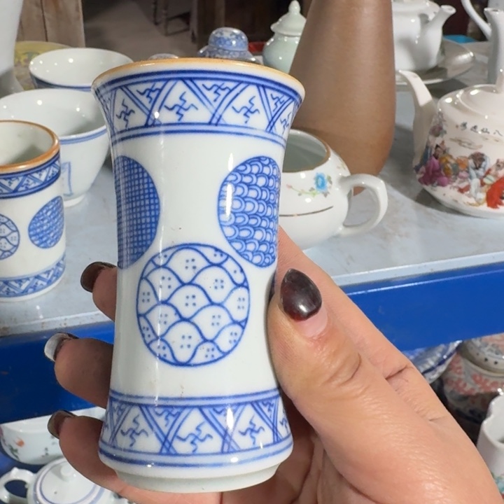 摆件重工清话官窑闻香杯