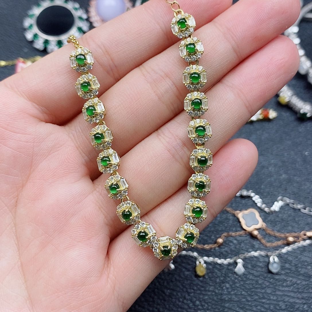 翡翠戒指银S925镶嵌11111111