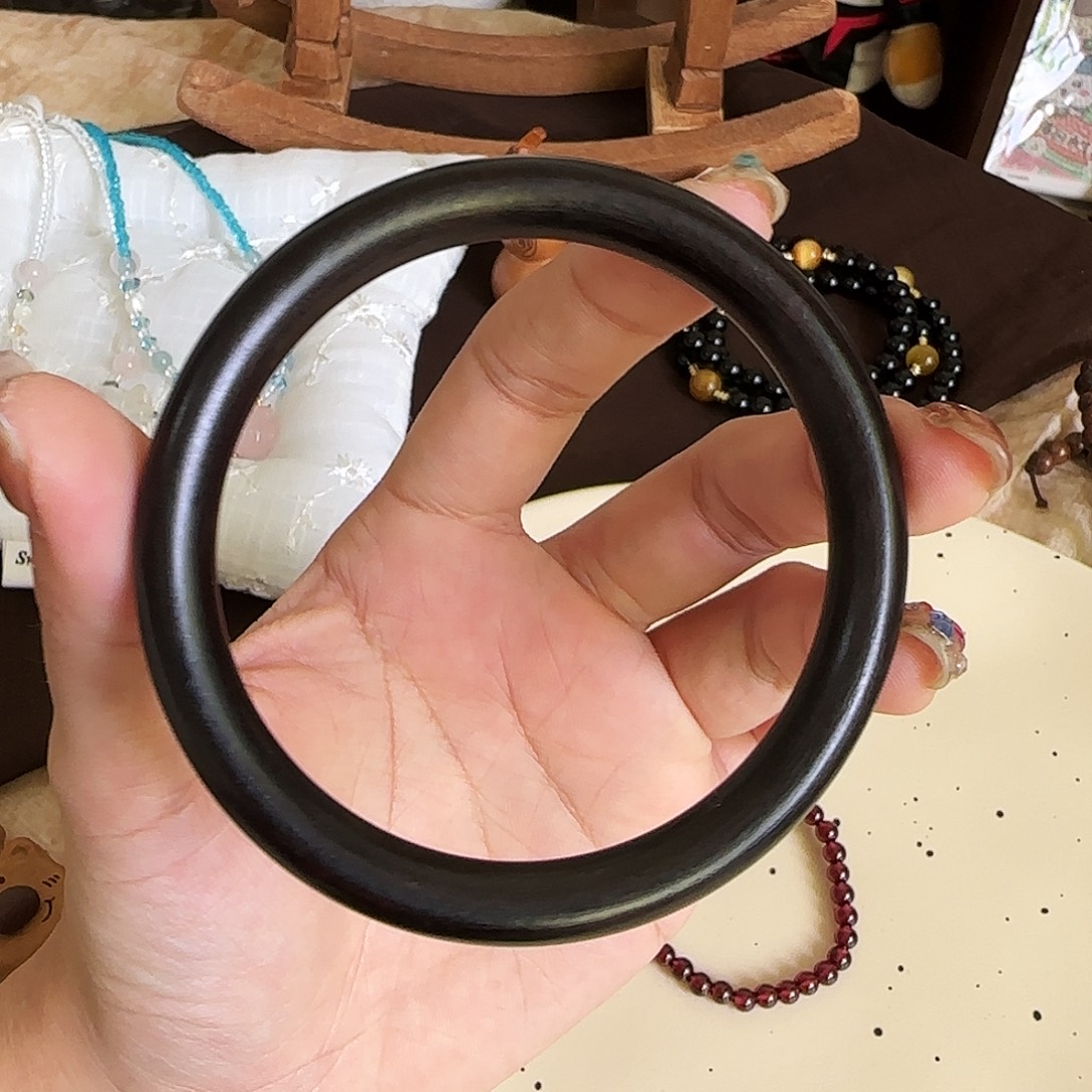 无事牌风车木（黑檀木）镯子62*