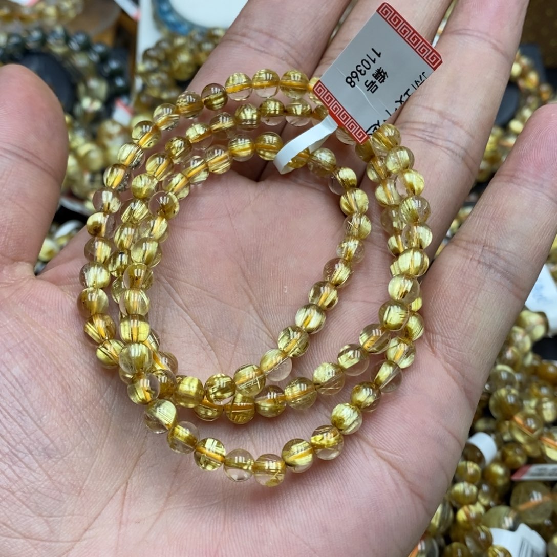 发晶手串未镶嵌阳****8钛晶110368