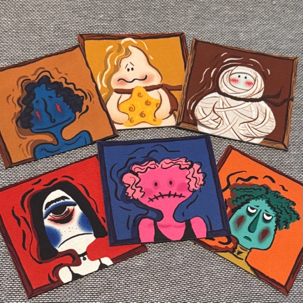 刘不想原创插画小众艺术相款款式垫子