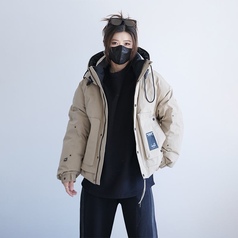 易麦【户外系列】冬季新款羽绒服男加厚连帽立领白鸭绒保暖防寒服