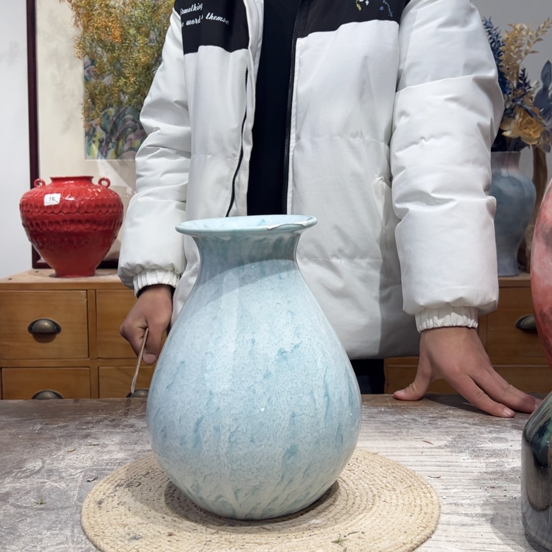 摆件陶瓷花瓶高24口7