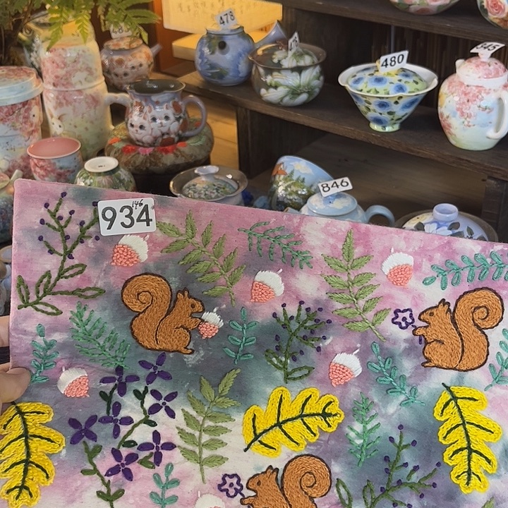 规格20.30刺子绣茶席