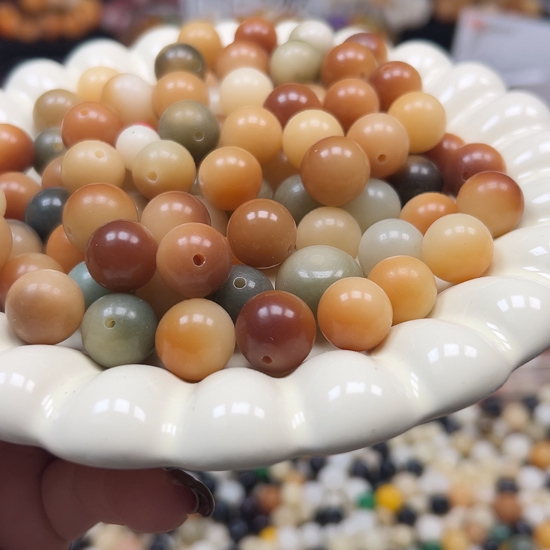 菩提根/象牙果手串微瑕13到14炭烧圆大小混150颗