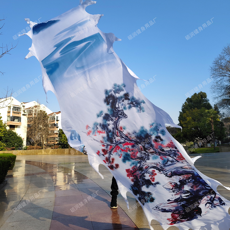 硕润 健身龙彩绸绸缎加厚一体边一体尾精品不锈钢龙头全套
