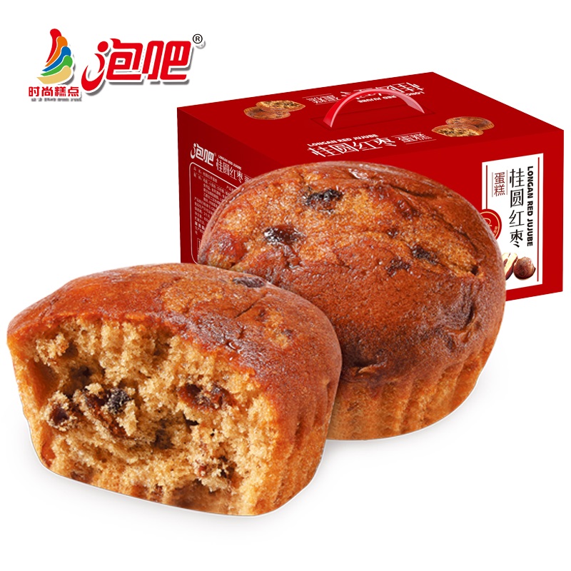 真材实料 软糯鲜香桂圆红枣蛋糕 泡吧糕点零食整箱800g 新鲜日期