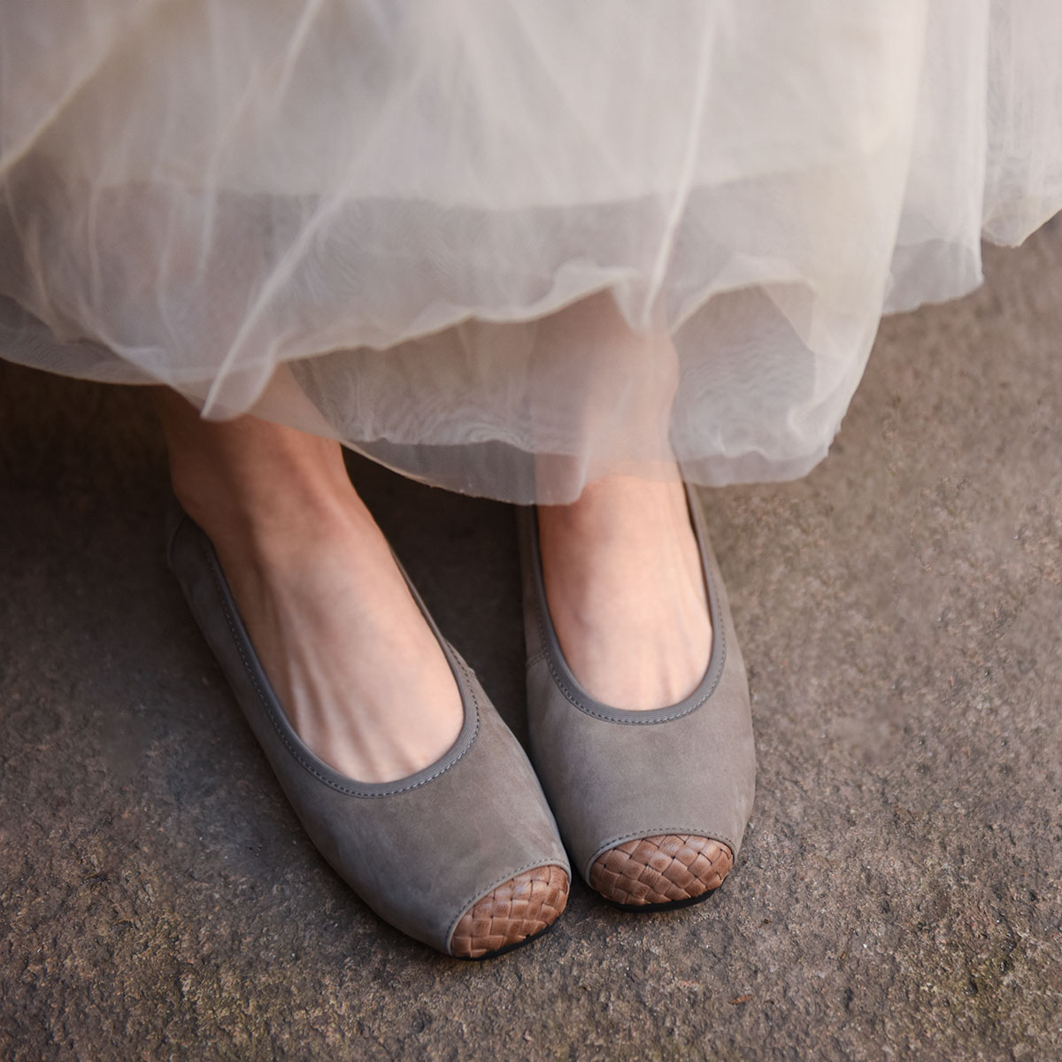 Artmu阿木原创新款软底豆豆鞋平底浅口单鞋手工编织女鞋YF1887-25