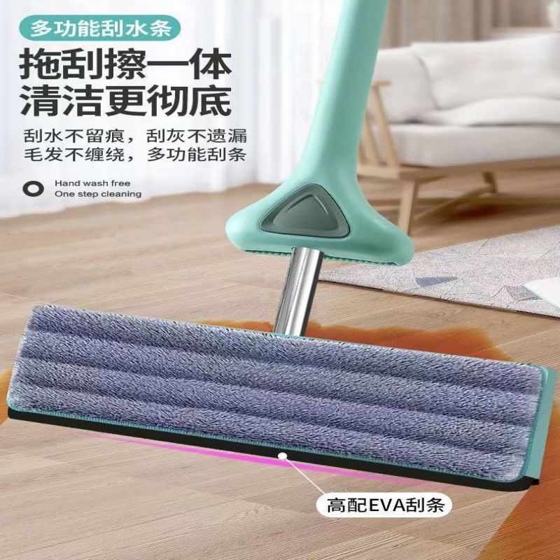 家用一拖净干湿两用木地板懒人吸水拖地神器多功能平板免手洗拖把