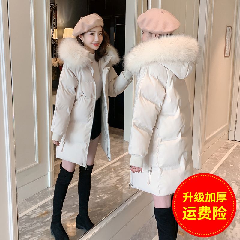波斯羽绒羽绒服女中长款2022年新款冬季爆款修身小个子加厚棉衣