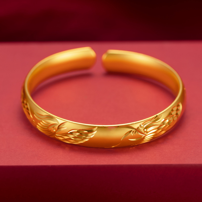 合金手镯 {抖音好物}2024新款龙凤手镯古法妈妈妈妈龙凤呈祥女款