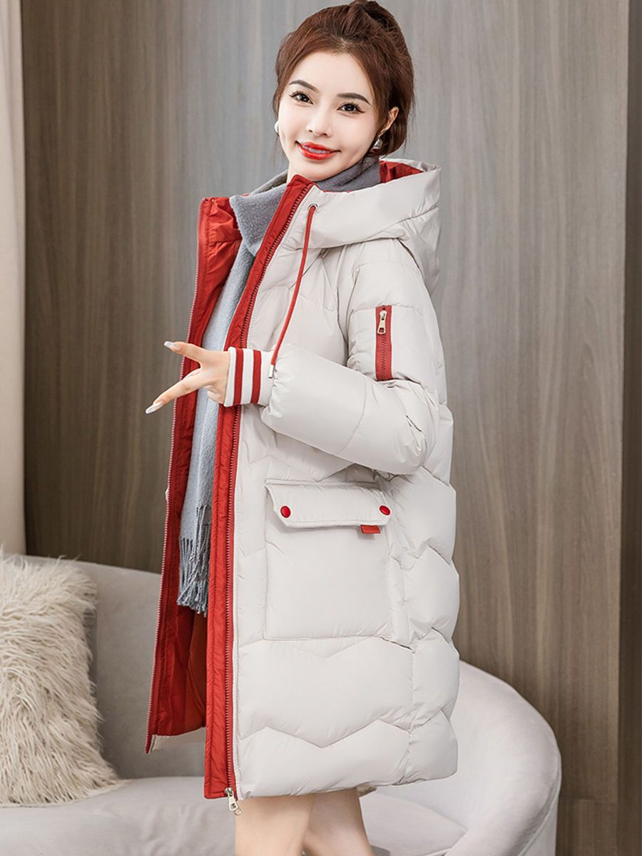 雅鹿羽绒羽绒服女中长款2023秋冬季新款韩版宽松加厚大码棉衣棉袄