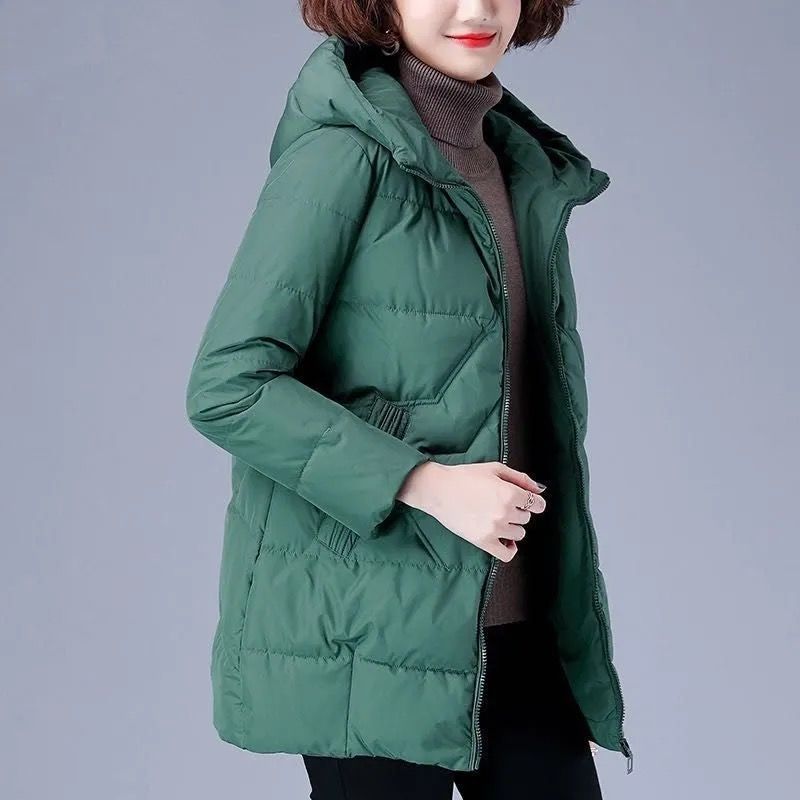 羽绒服新款羽绒服女2023新款羽绒服女中长款妈妈大码外套宽