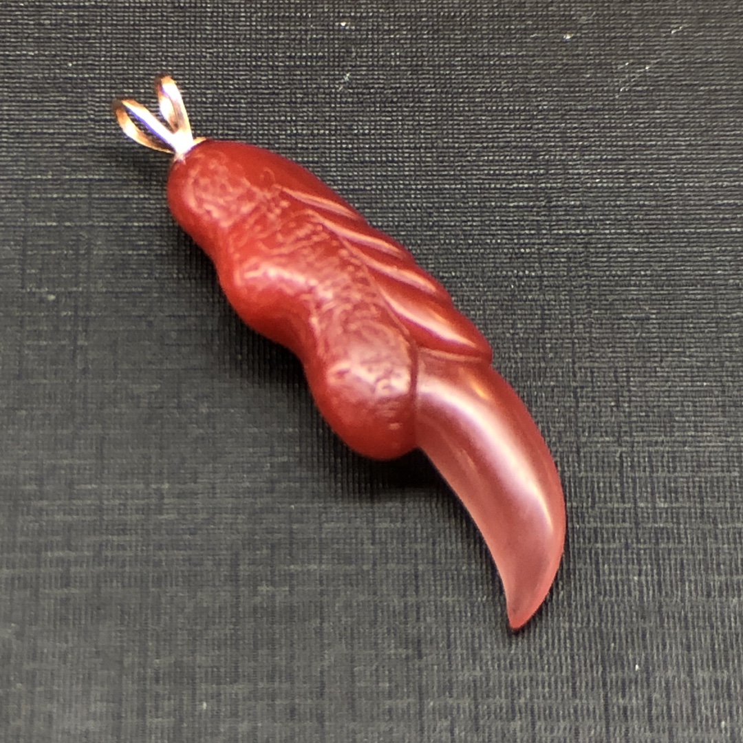 玫瑰红18K金吊坠锁骨坠41/10/6mm 爪子抓住机遇