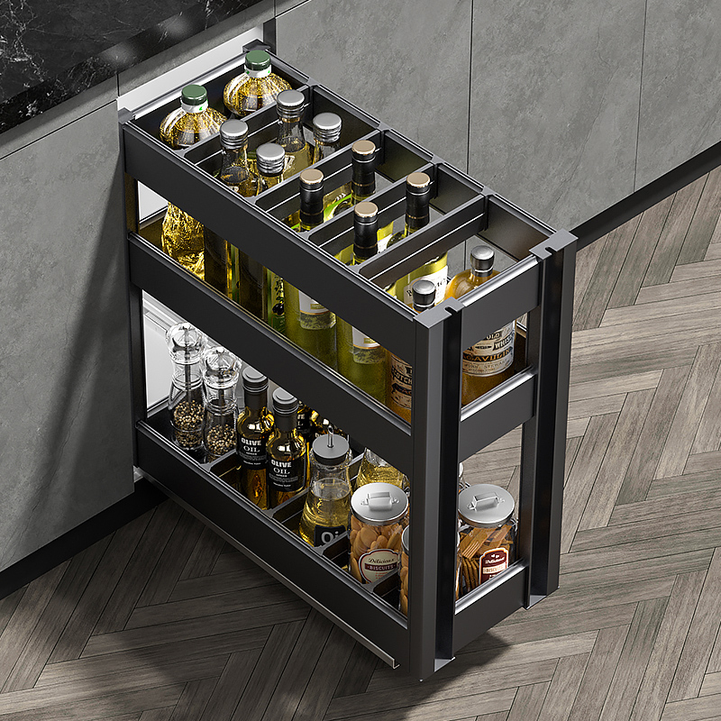 抽屉拉篮厨房抽屉式设计专业实心拆卸阻尼橱柜拉篮抽屉式吊柜