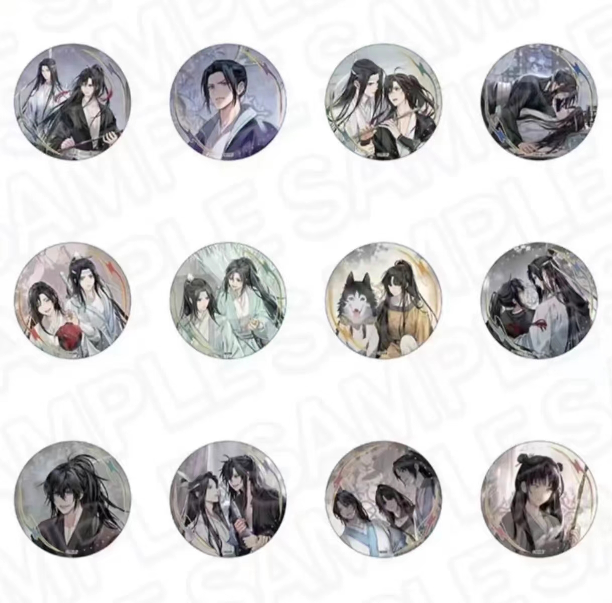 魔道祖师 第一弹复刻 扉绘 吧唧徽章 盲盒产品 动漫收藏