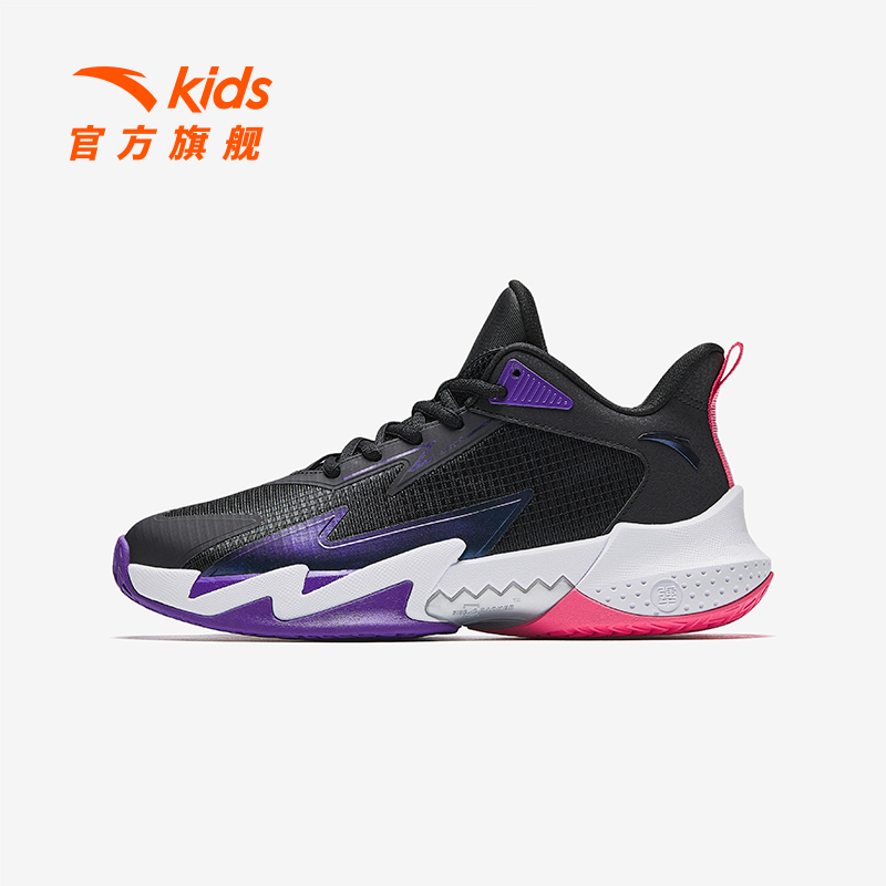 安踏儿童男大童篮球鞋2025春季欧若动感风防滑耐磨青少篮球减震鞋