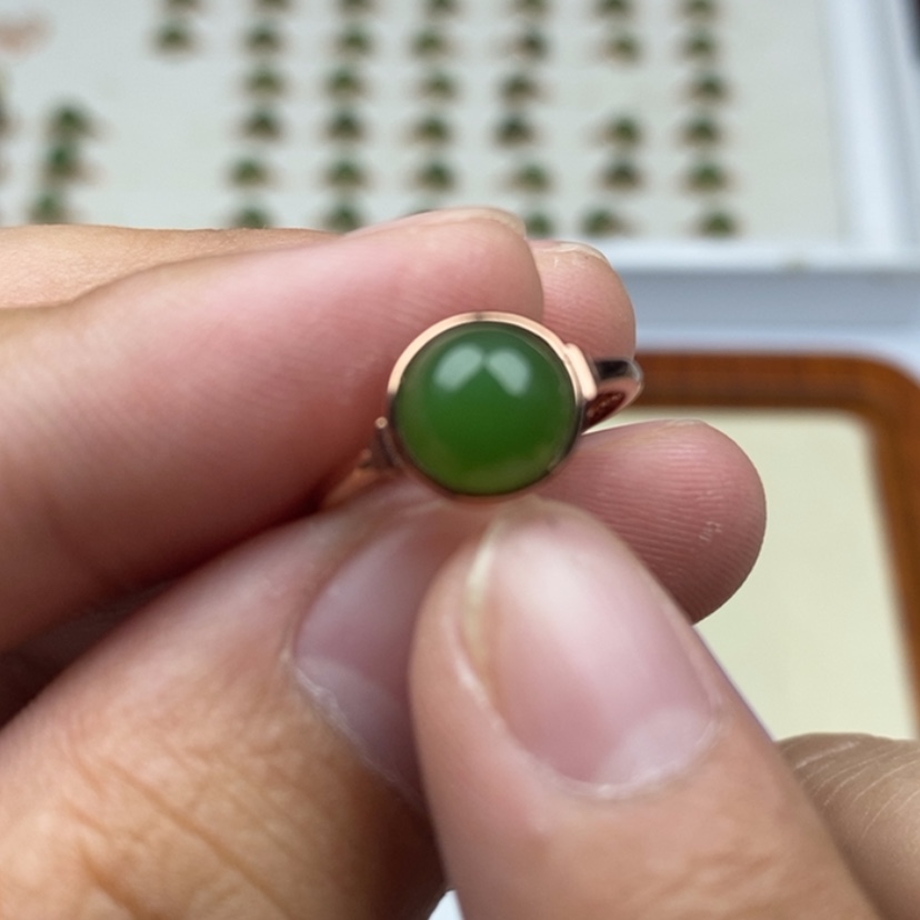 【闪购商品】和田玉戒指银S925镶嵌