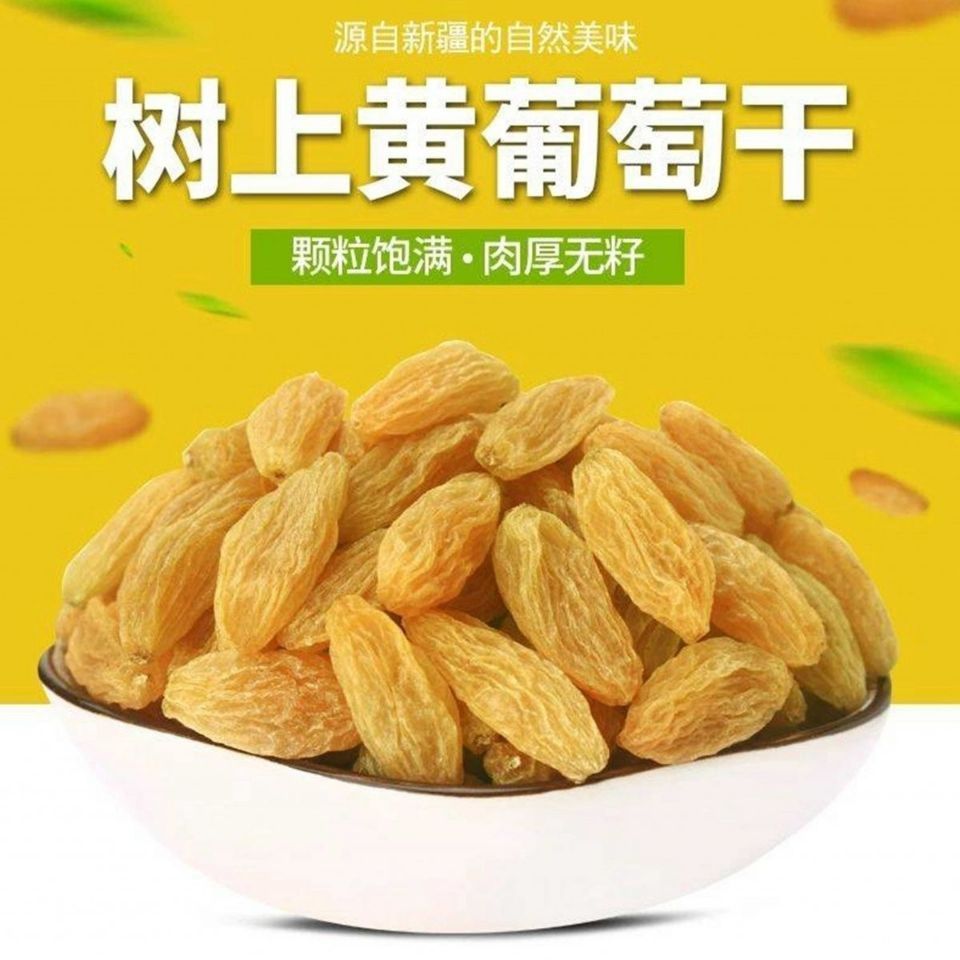 新疆吐鲁番的葡萄干树上黄色大颗粒无核葡萄干
