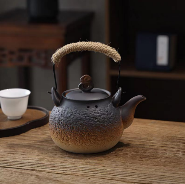 陶泥提梁壶煮茶壶电陶炉家用茶具复古煮水大容量中式泡茶壶泡茶壶