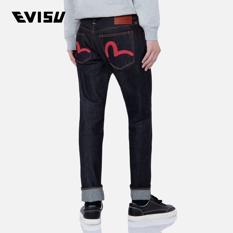 EVISU时尚春秋男士小海鸥休闲窄脚牛仔裤长裤0ELBSM0JE21117CT