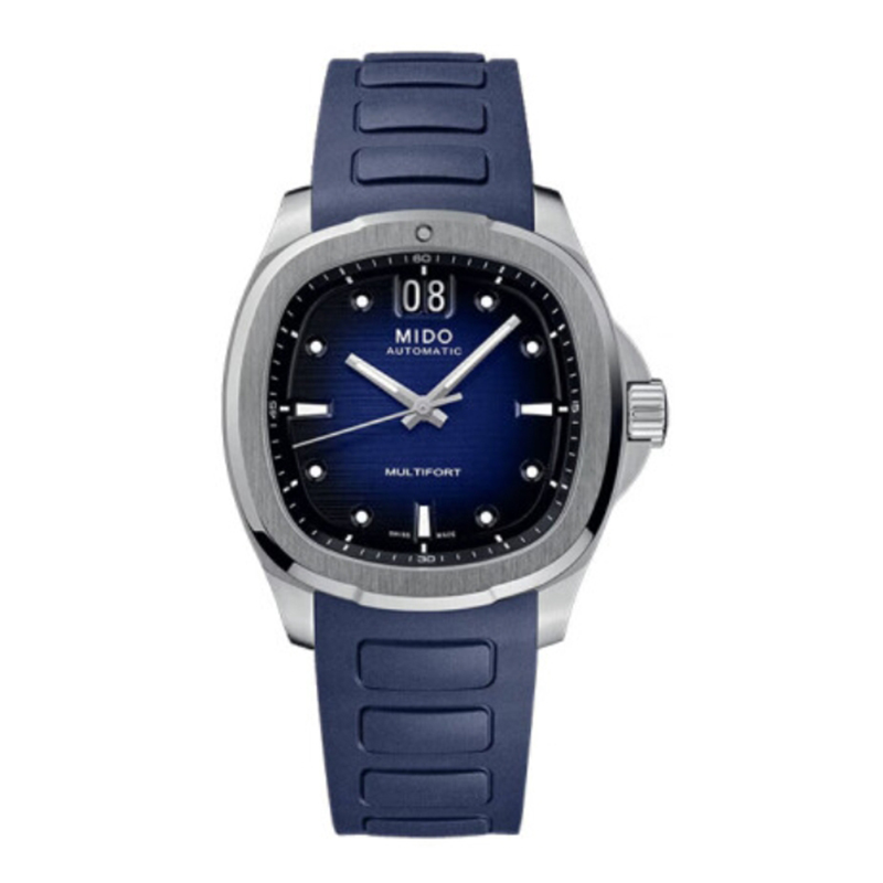 99新 Mido/美度 TV系列M049.526.17.041.00机械腕表蓝盘胶带