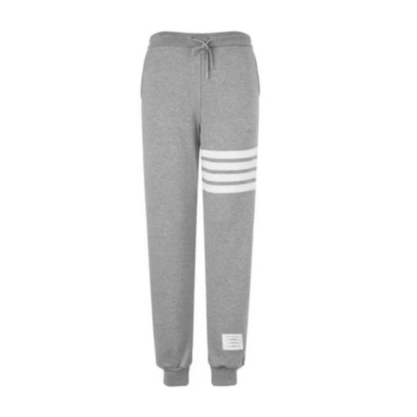 全新未使用  THOM BROWNE/汤姆布朗ESSP经典四条纹灰色卫裤秋冬
