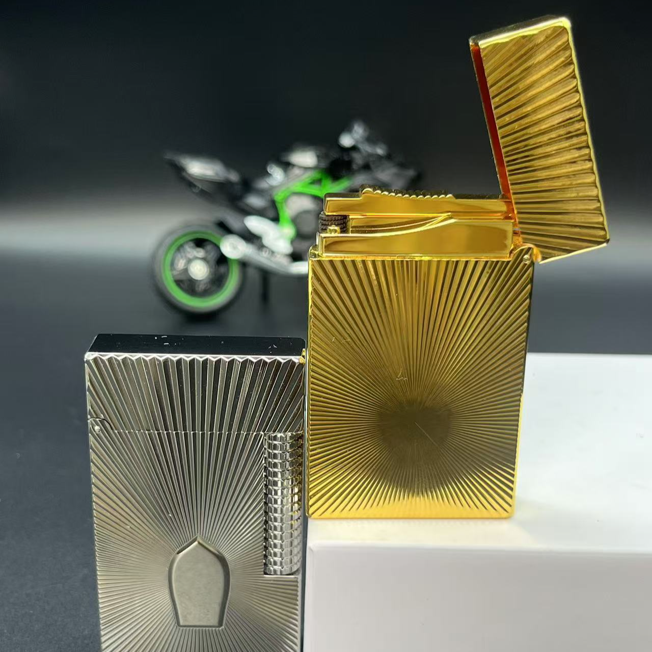 calories卡路佛光朗声侧滑砂轮充气打火机个性创意送男友礼物高档