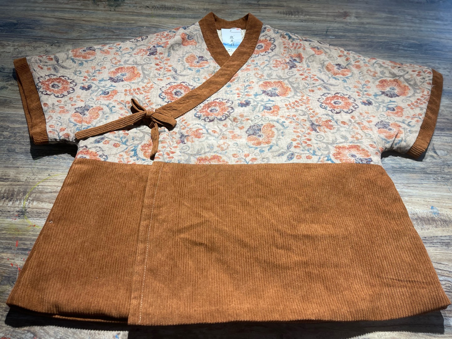 厚款唐制汉元素汉服网红裤子上衣民族风时尚印花休闲中古提花