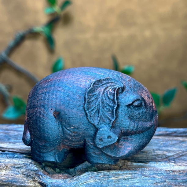 天然降真香雕刻大象摆件香木木雕工艺品礼物香韵纯正家居摆件礼品