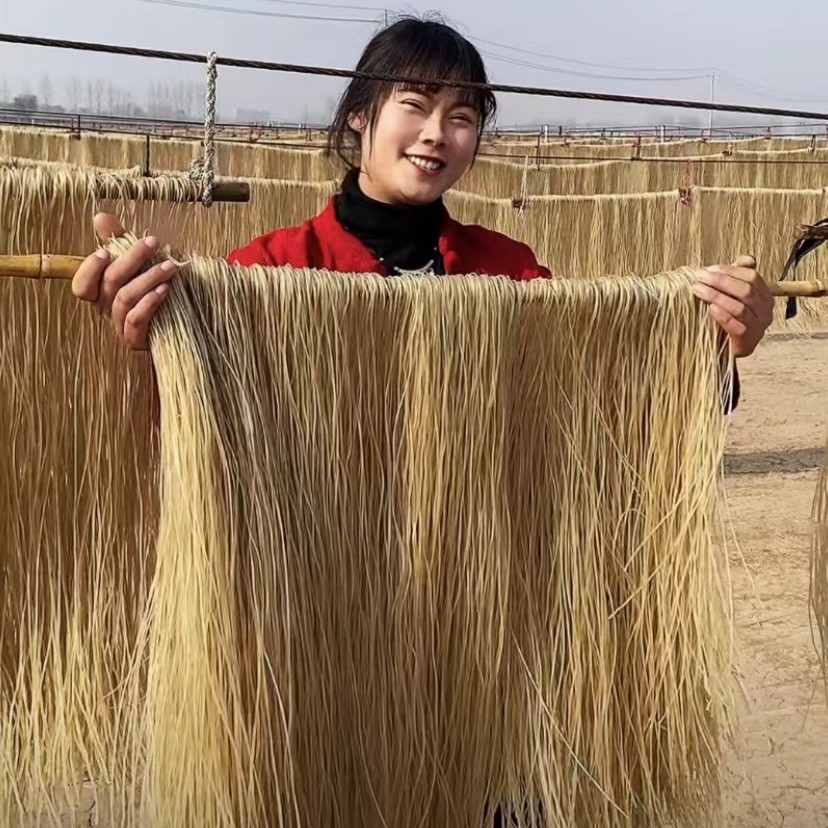 伏牛山贺妹家农家正宗手工红薯粉条劲道无添加宽粉细粉手工粉条