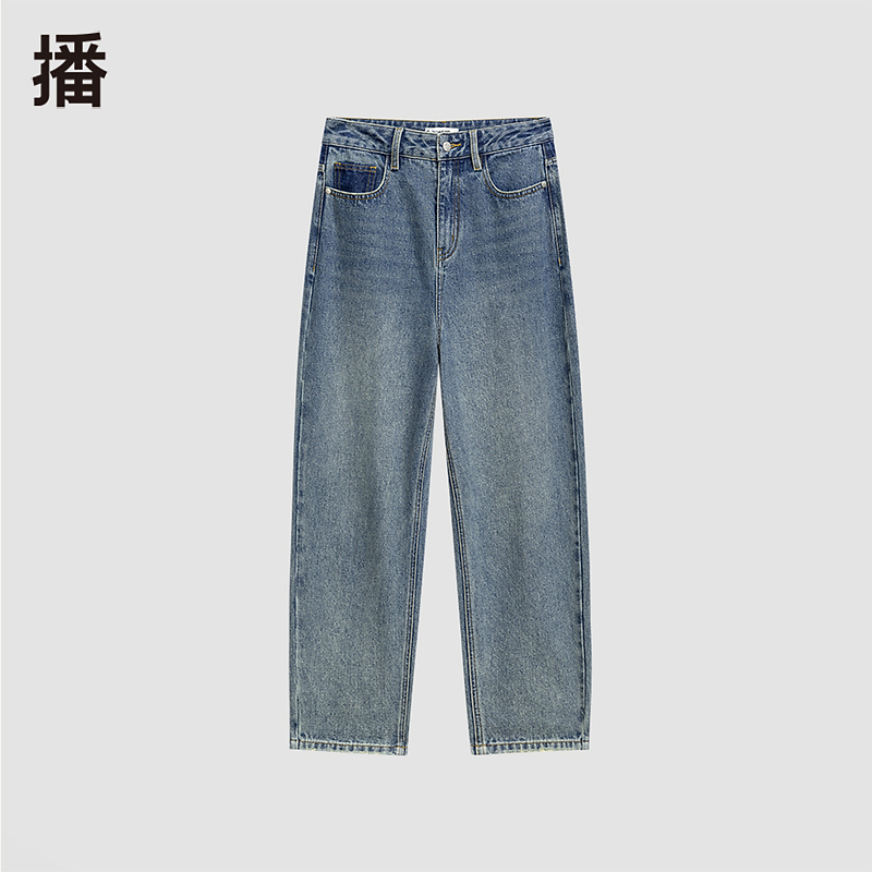 【达人专属】播2024春休闲百搭复古宽松裤子BDR1KD0105