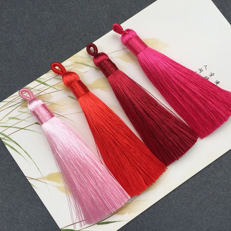 8厘米手工缠绕流苏冰丝穗书签书画包饰耳环挂件装饰手链吊穗挂坠