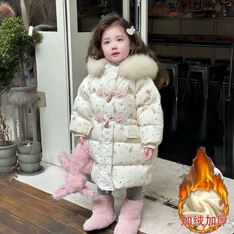 女童冬装棉服外套2025新款洋气女孩宝宝秋冬季加厚加绒中小童棉衣