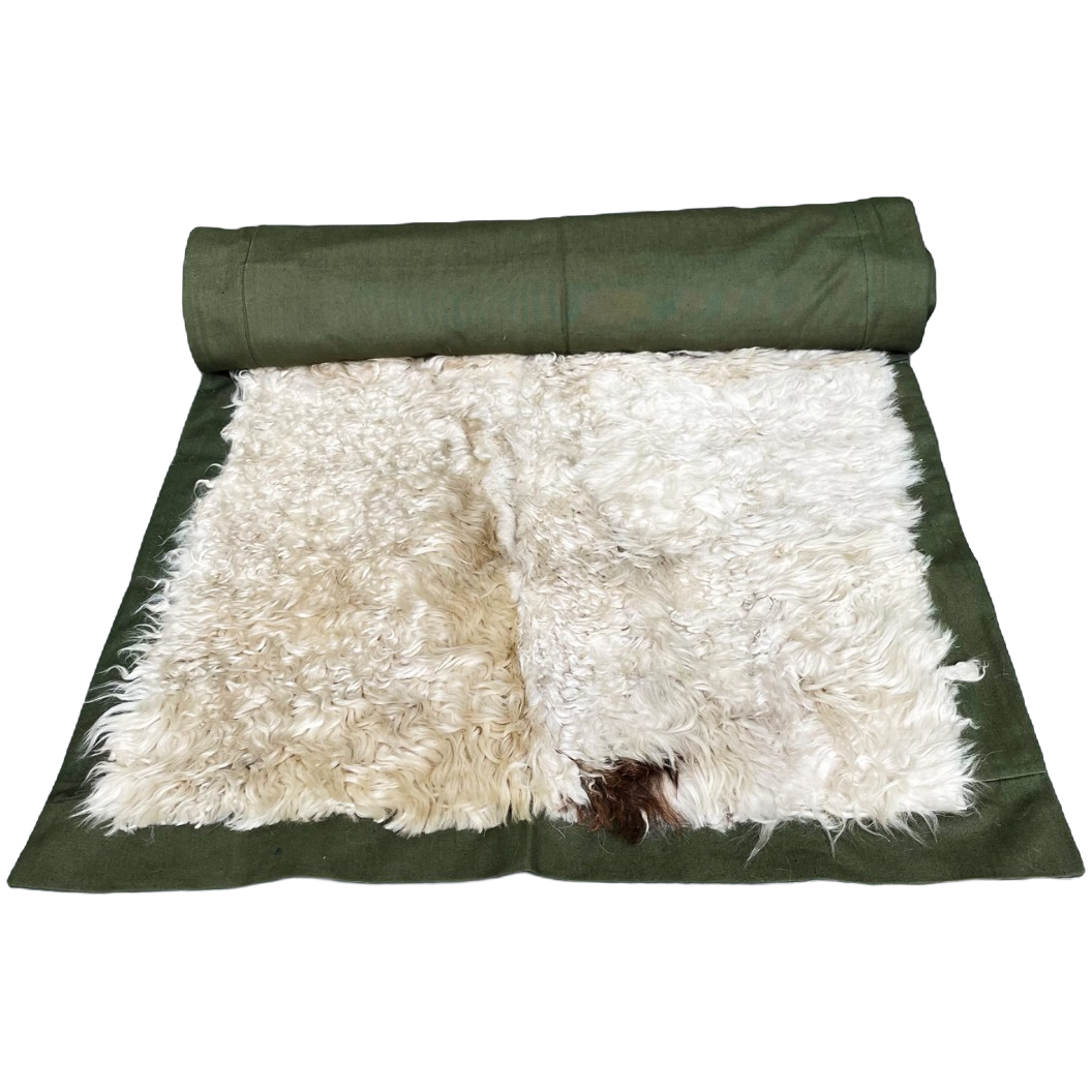 羊毛褥子加厚款 长毛白毛毯子加厚保暖绿色褥子毯子墨绿192*77cm