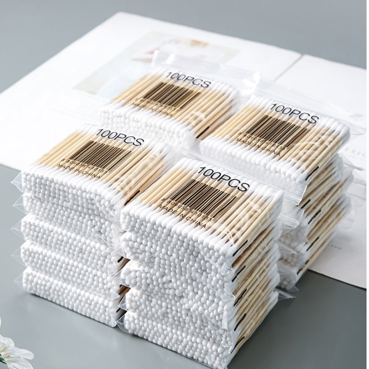 双头棉签挖掏耳朵清洁专用家用化妆一次性卫生棉花棒小细尖头木棒