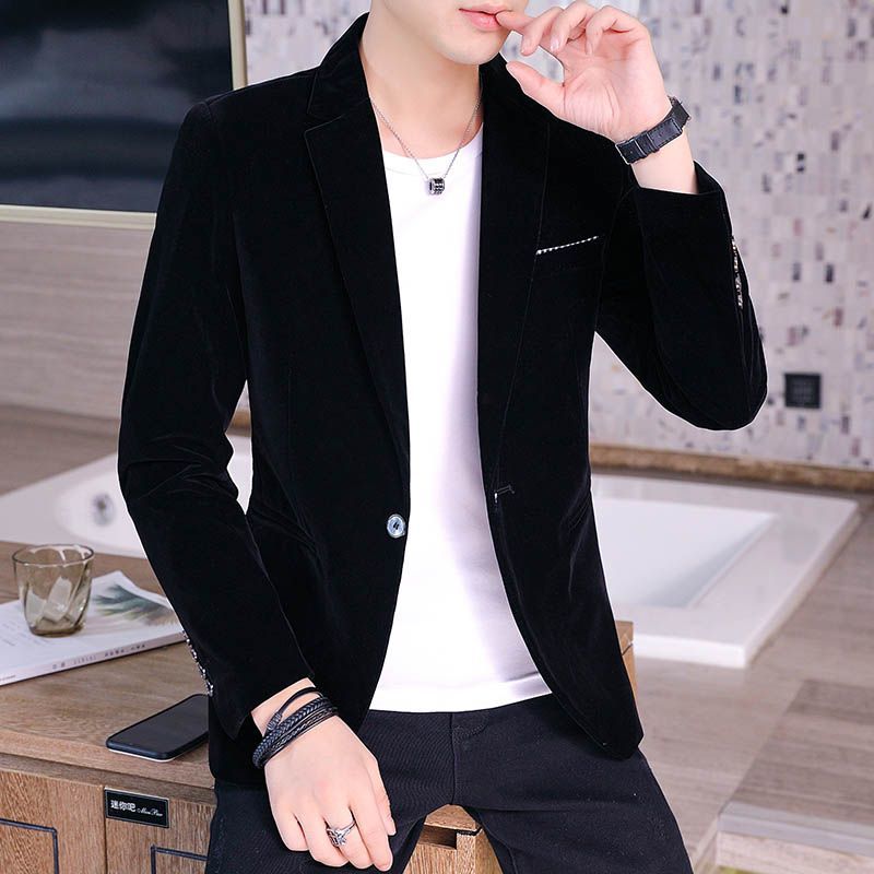 Mexican/稻草人高档小西装外套男士秋季新款休闲穿搭西服男潮流