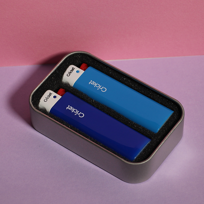 cricket草蜢砂轮打火机刻字印字广告个性创意潮明火滑轮原装进口