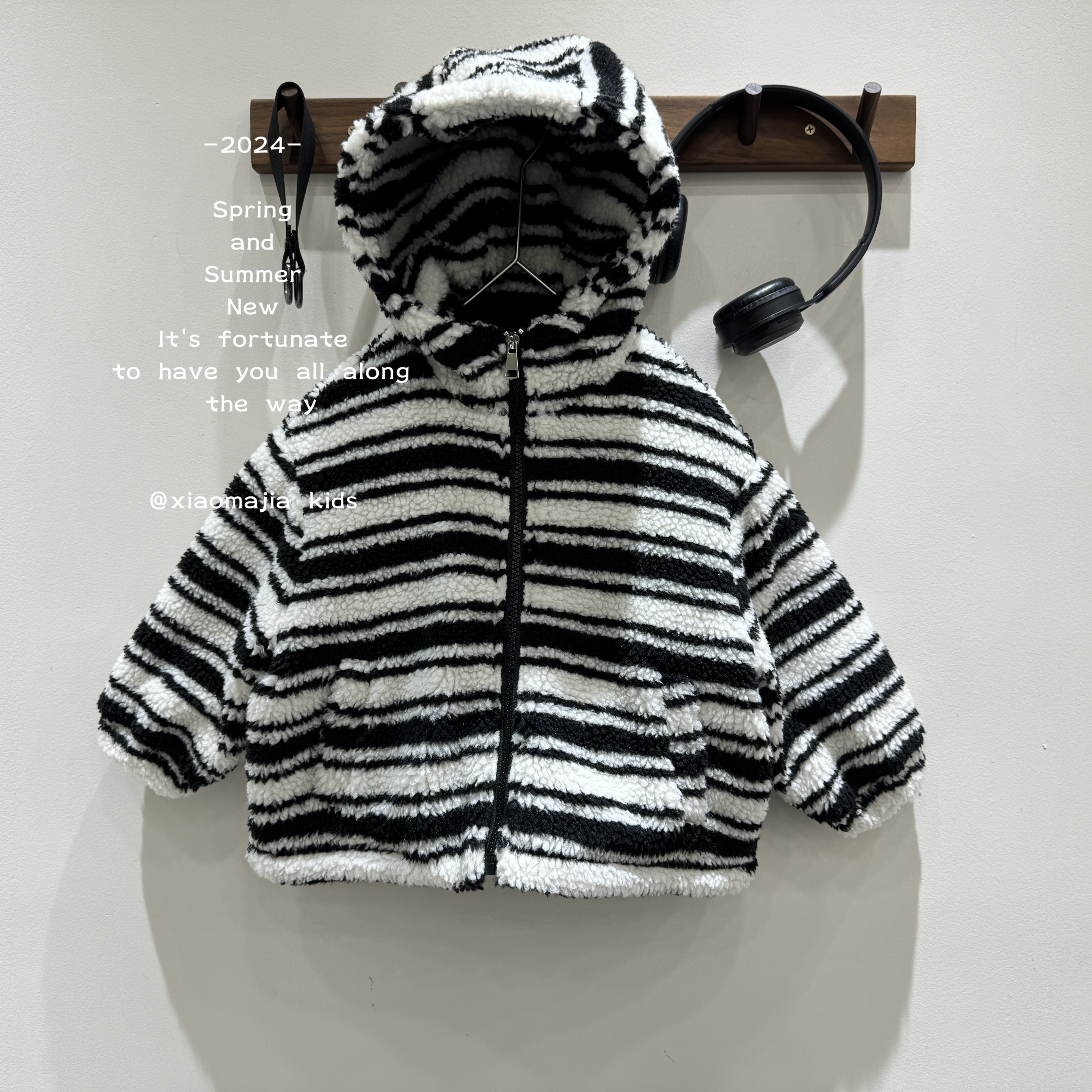 现货-儿童冬季保暖毛毛外套棉服D-3510韩版宽松棉衣中性加厚上衣