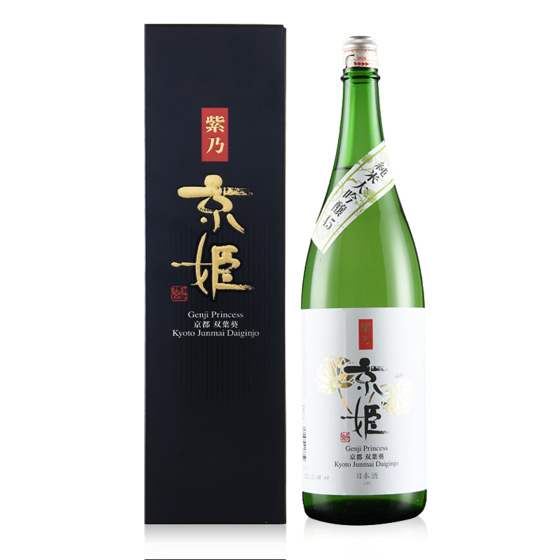 紫乃京姬四割五分45纯米大吟酿清酒酿造发酵酒低度发酵酒1800ml_食品