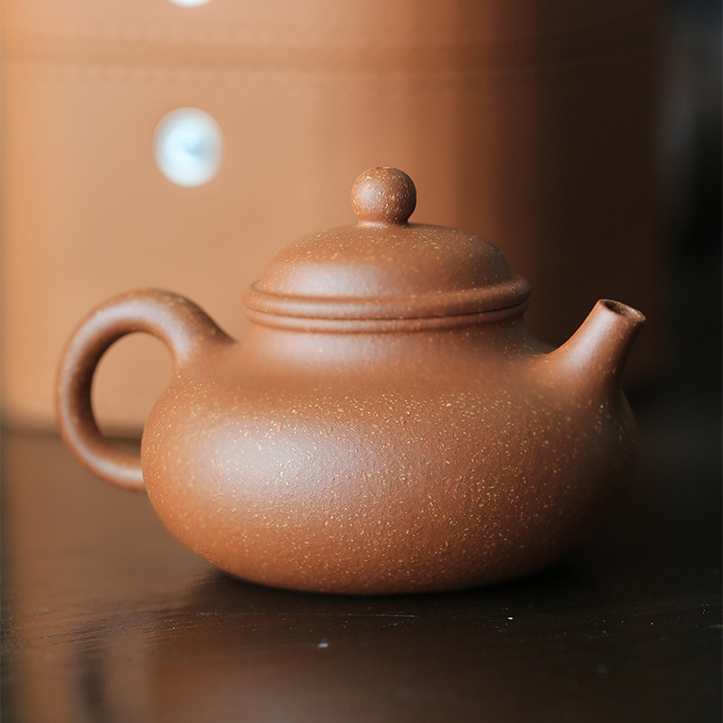 30目宝山红降坡容天壶 原矿宜兴紫砂壶 带检测 颗粒感足大北造器